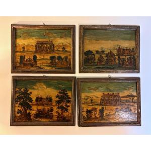 Series Of Four "arte Povera" Panels