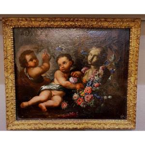 Pair Of Italian School Paintings Early 18th Century