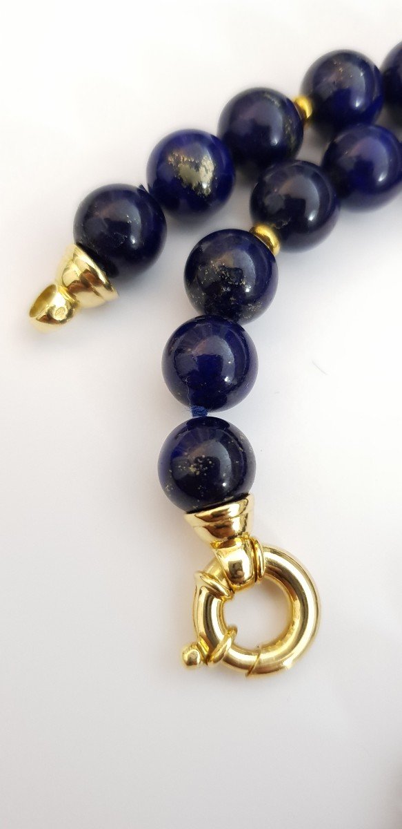 Collier Perle Lapis Lazuli -photo-3