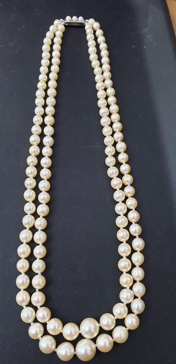 2 Row Pearl Necklace