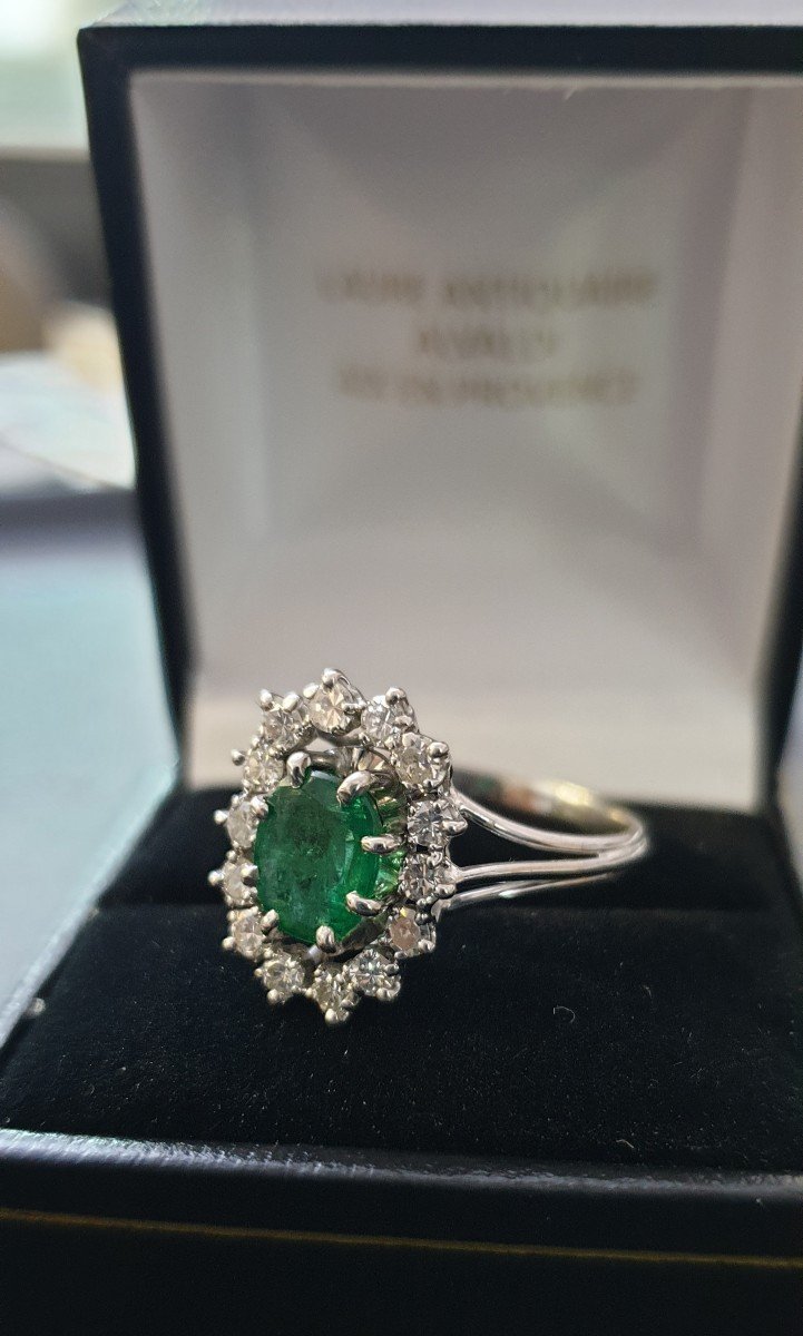 60s Entourage Ring Emerald Diamonds-photo-1