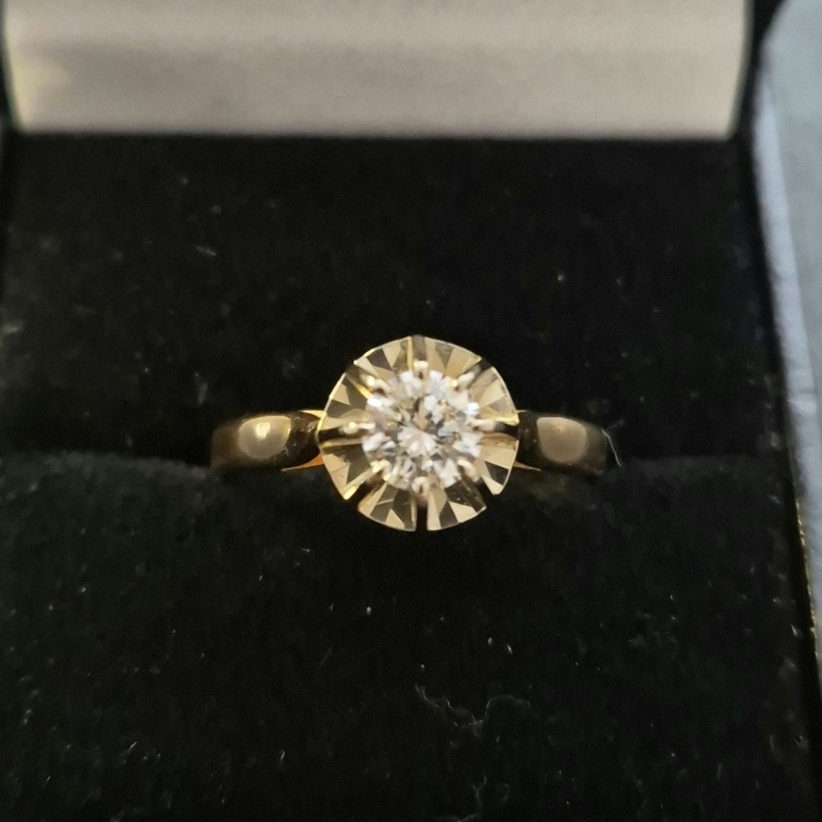 Bague Solitaire  Art Déco  Diamant