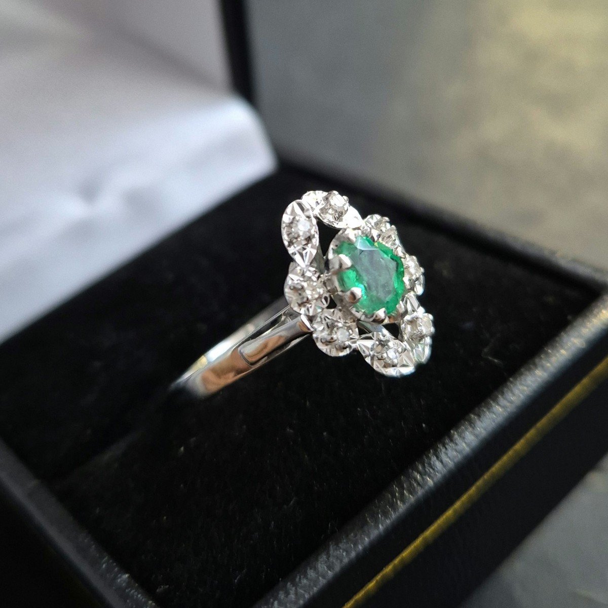 Emerald Diamond Entourage Ring-photo-2