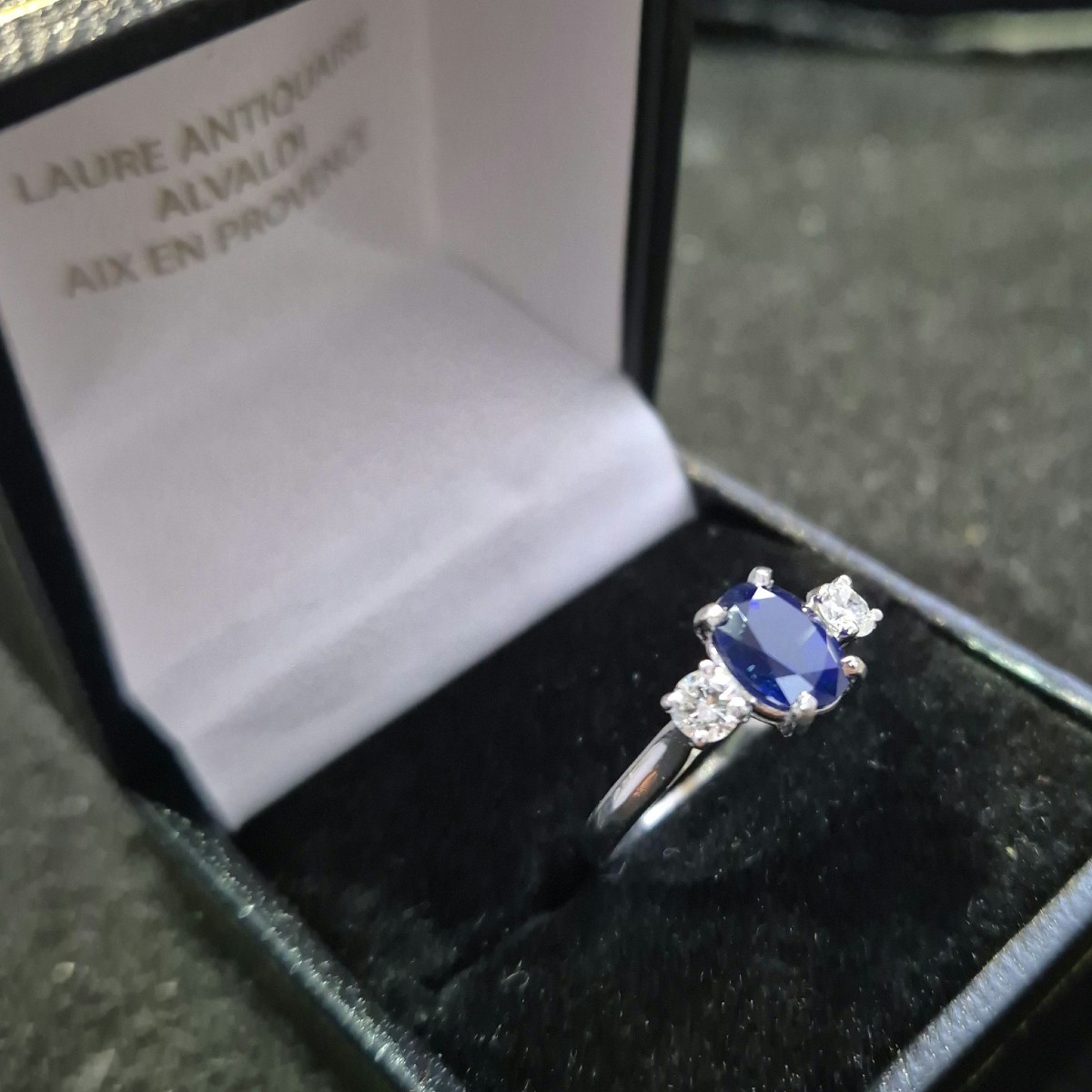 90s Sapphire Diamond Ring-photo-2