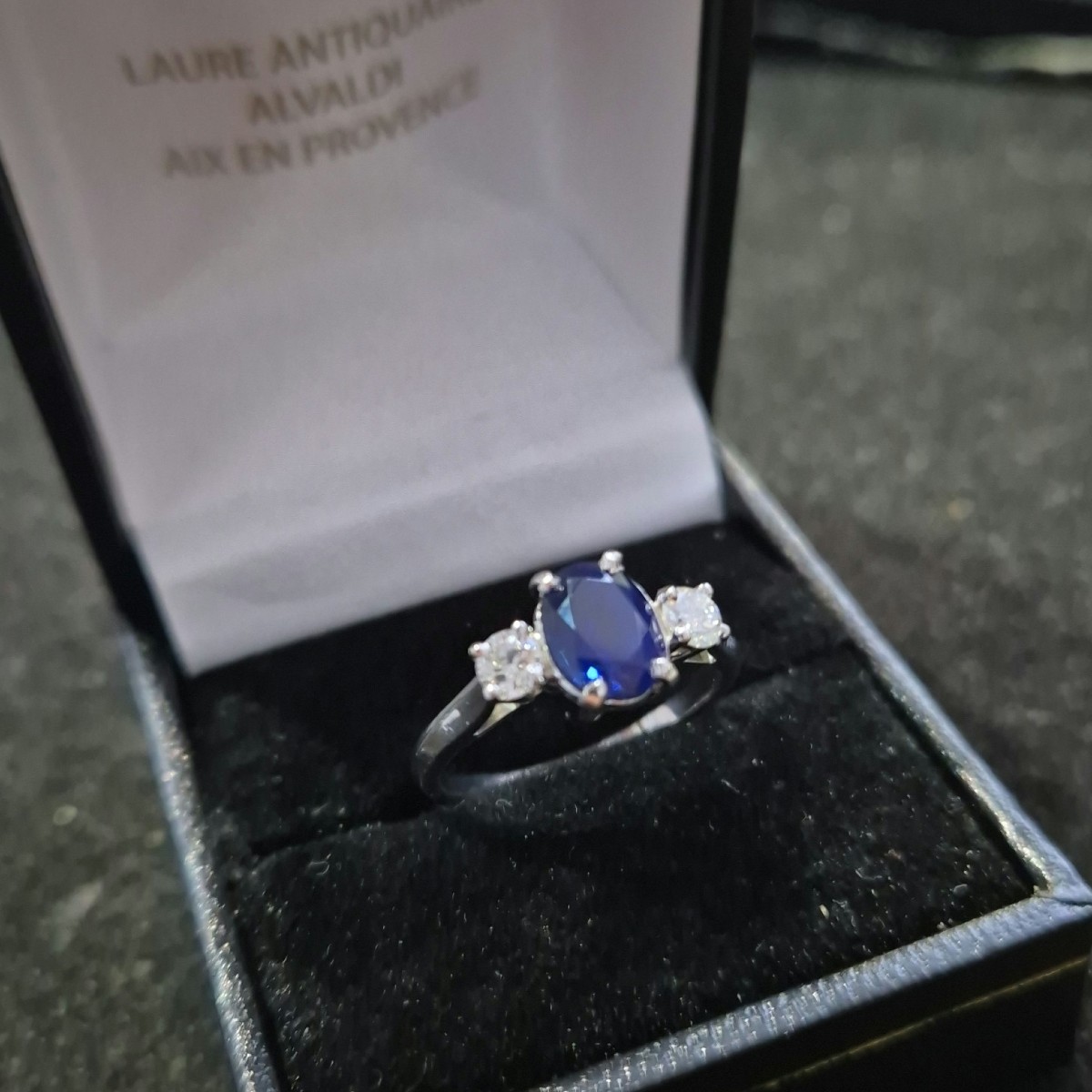 90s Sapphire Diamond Ring-photo-3