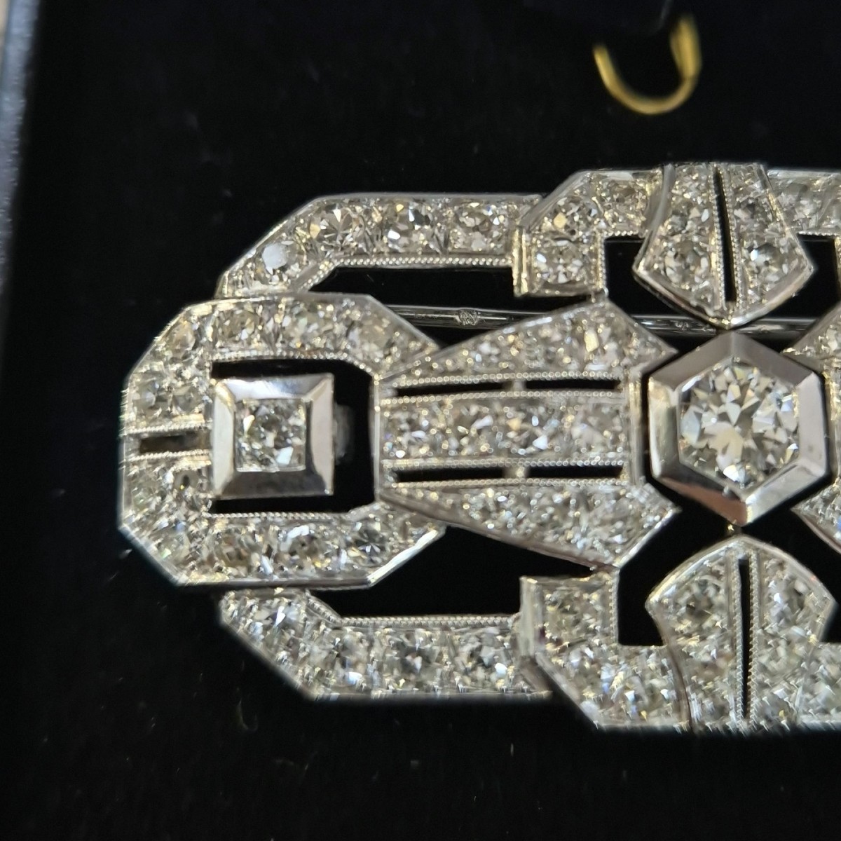 Art Deco Platinum, Gold And Diamond Brooch-photo-1