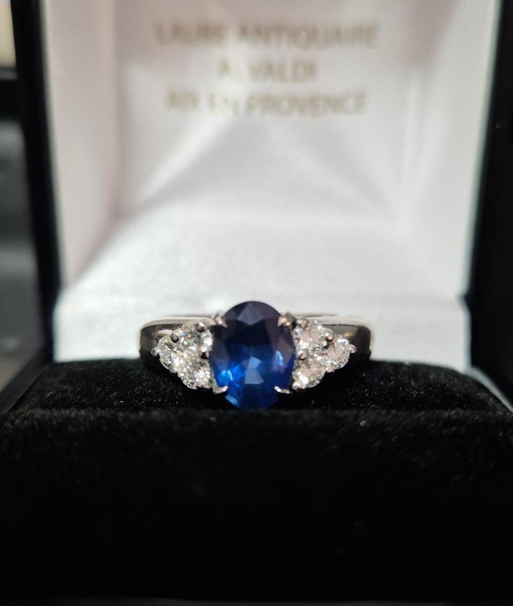 90s Sapphire And Diamond Ring-photo-2