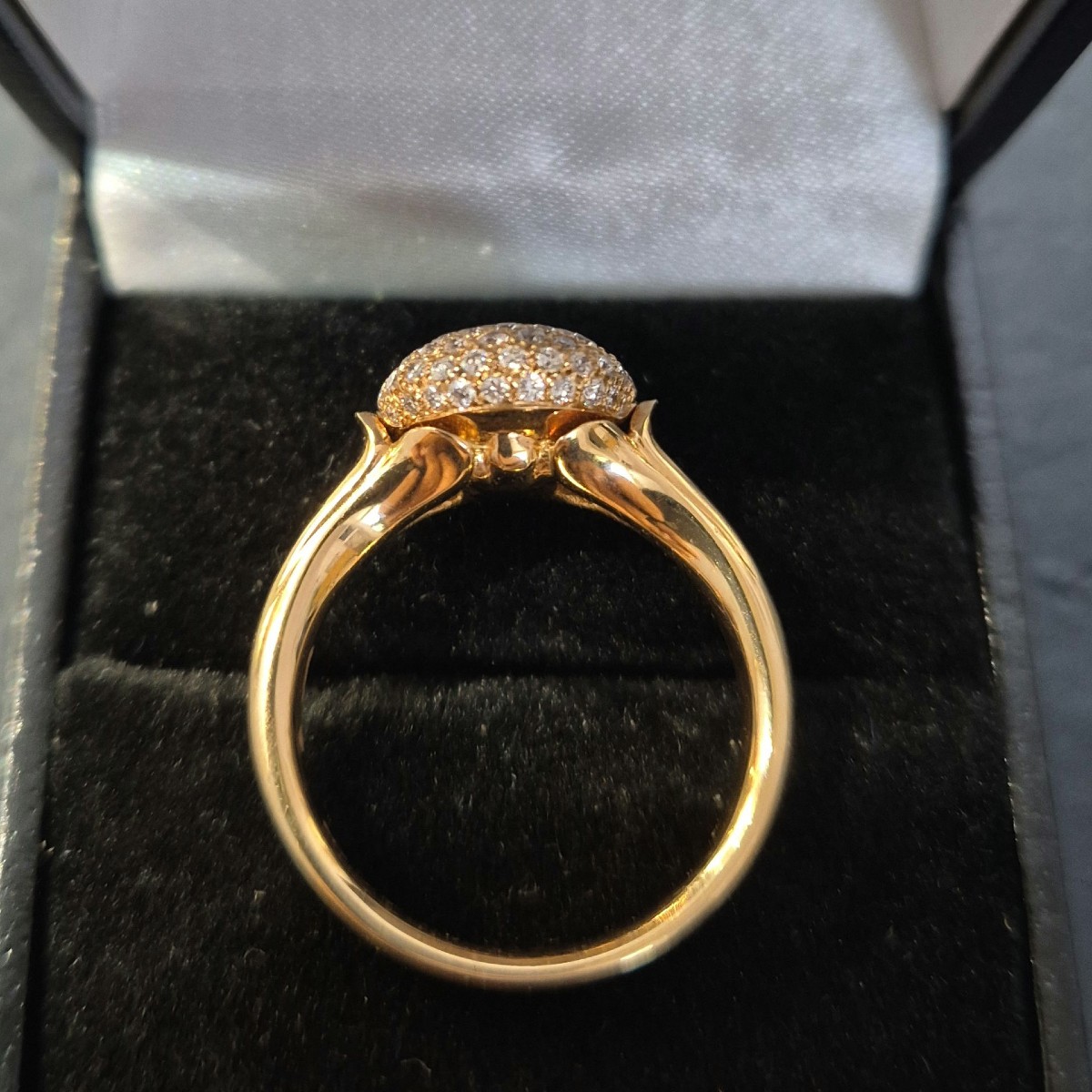 Rose Gold Ring With Diamond Paving-photo-1