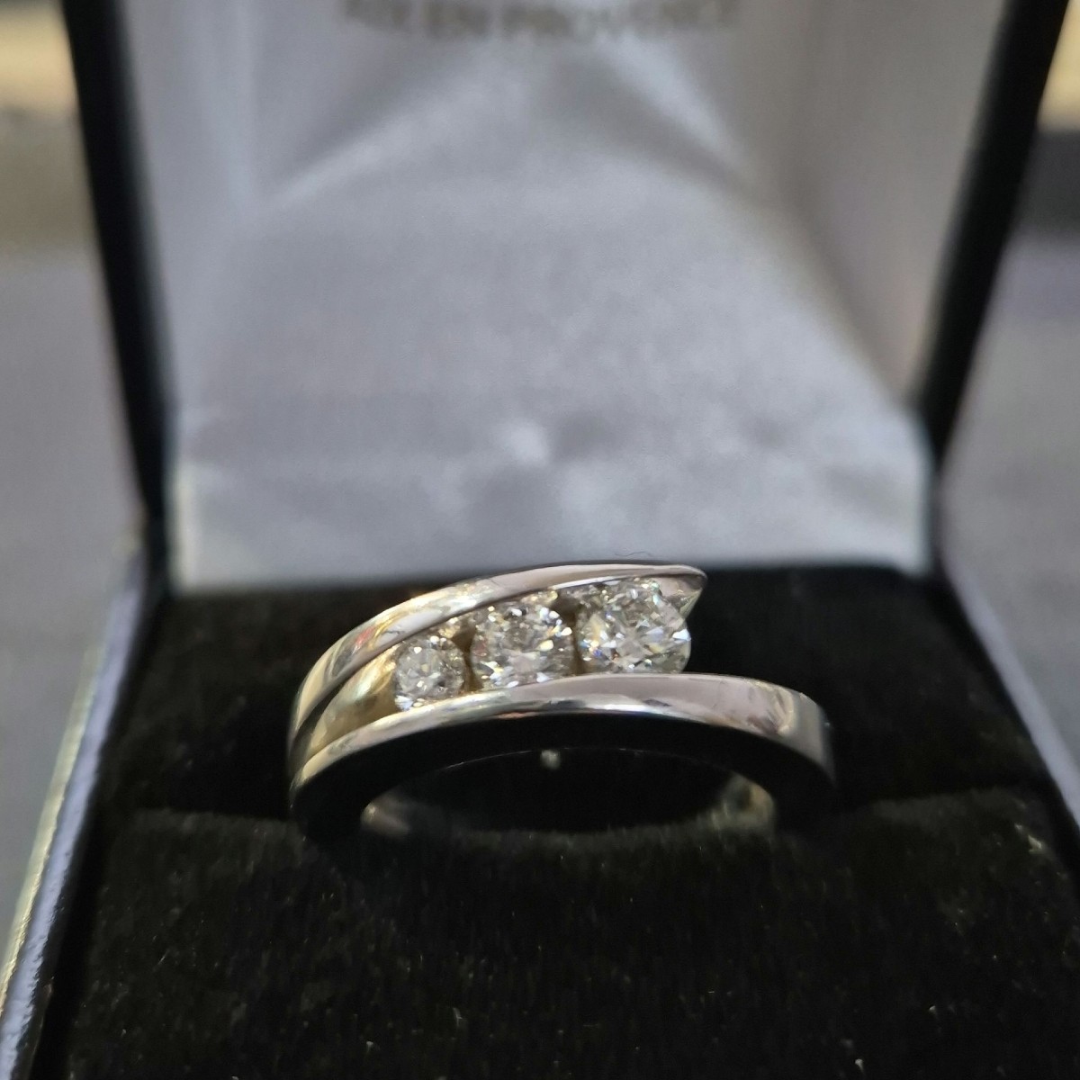 White Gold And Diamond Trilogy Ring-photo-3