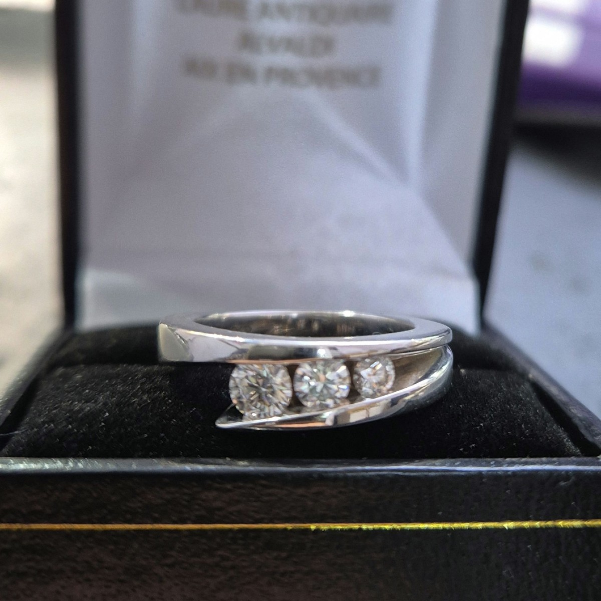 White Gold And Diamond Trilogy Ring-photo-4