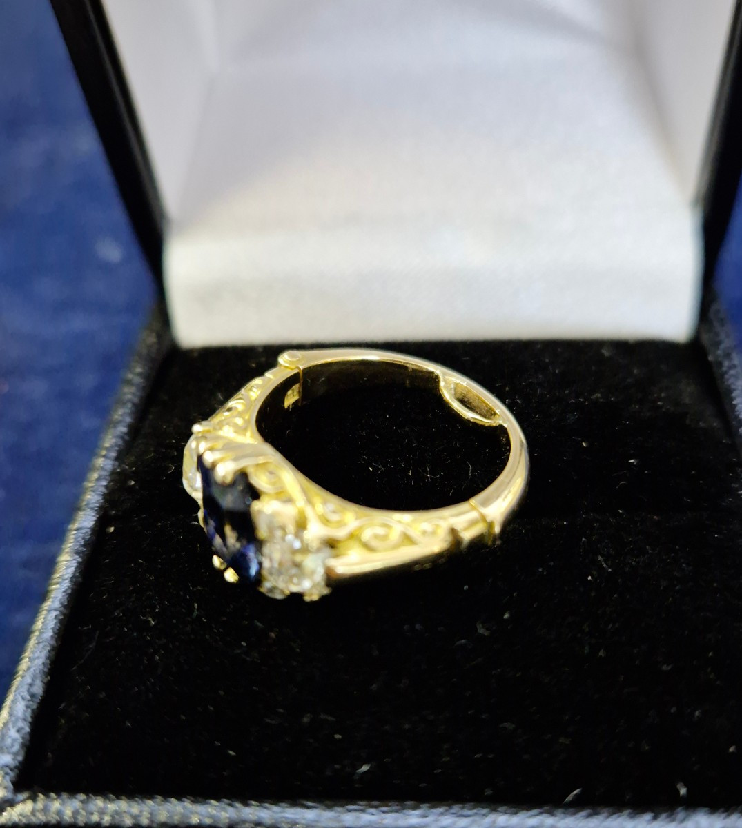 Diamond Sapphire Ring-photo-2