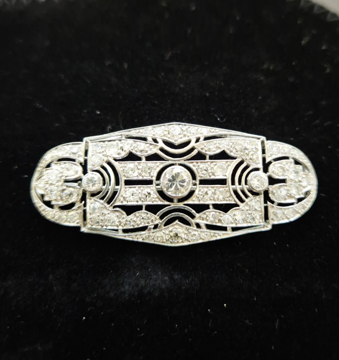 Art Deco Gold And Platinum Diamond Brooch