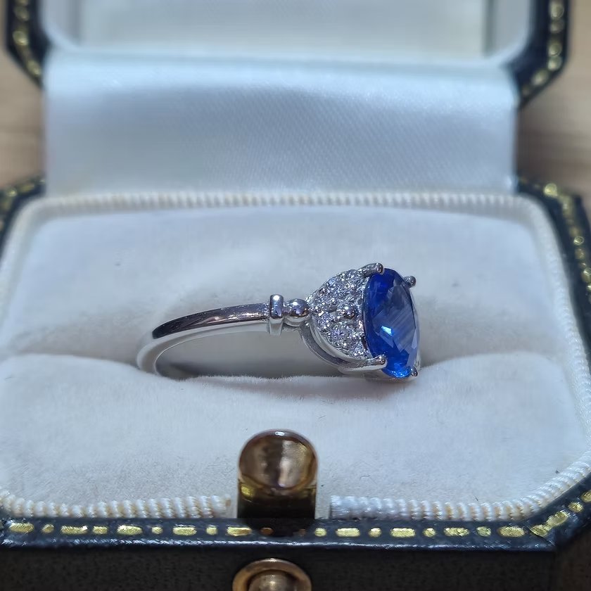 Bague saphir et diamants-photo-4