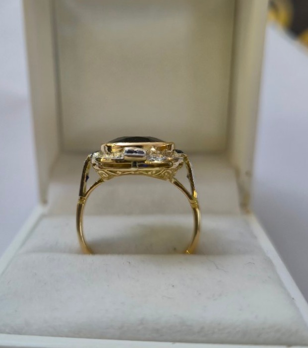 Bague art déco saphirs diamants-photo-1