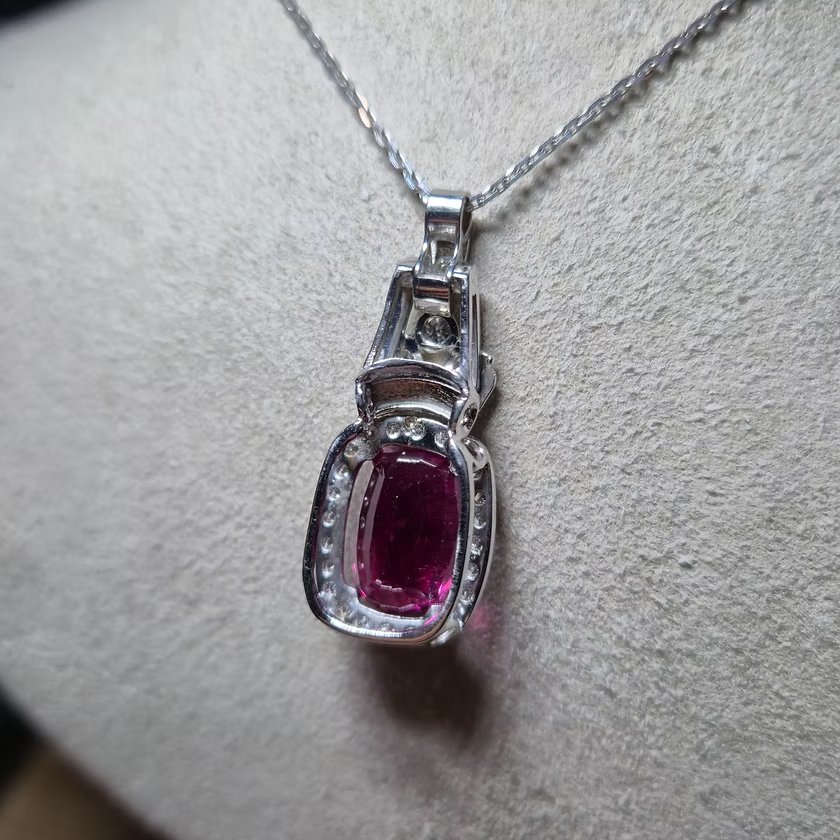 Pendentif art déco rubellite diamants-photo-1