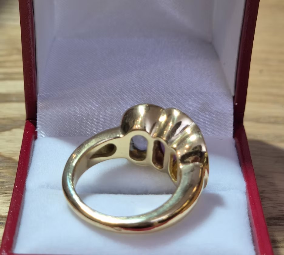Bague trois saphirs-photo-5