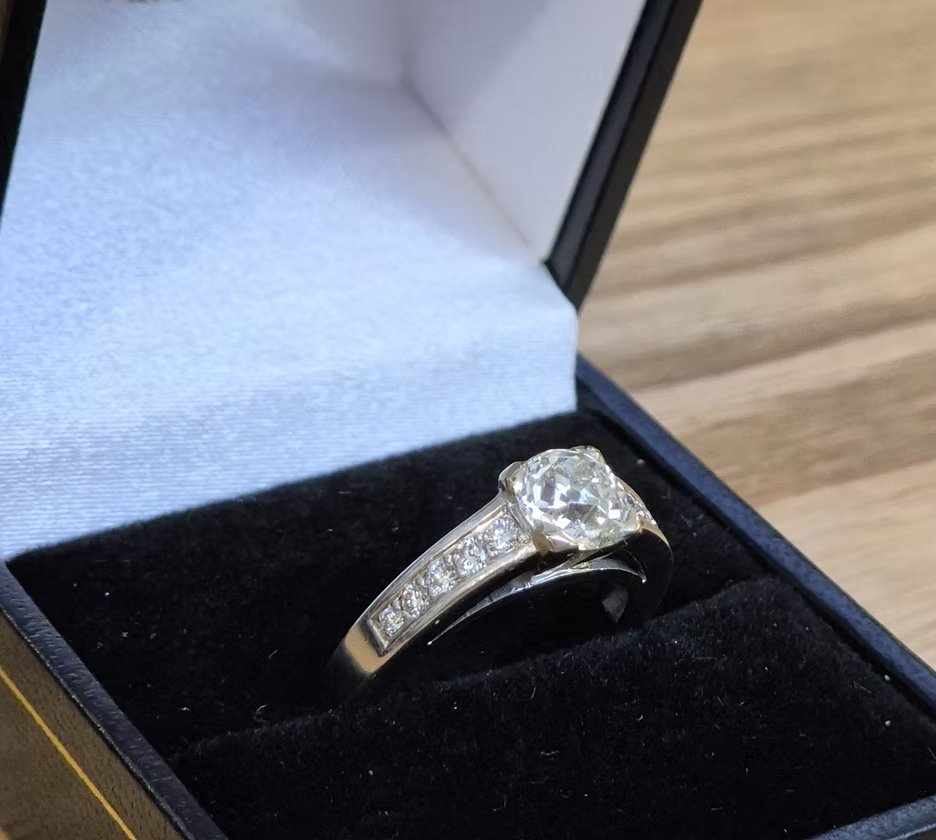Bague diamant taille ancienne-photo-2
