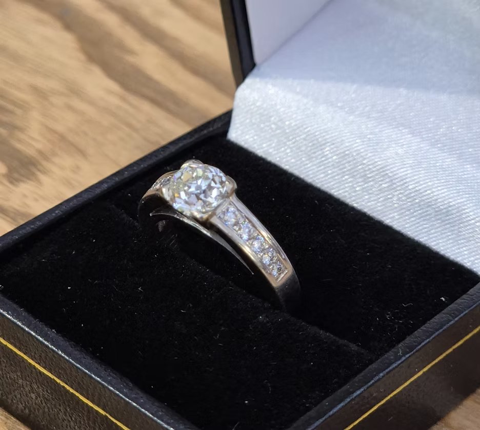 Bague diamant taille ancienne-photo-3