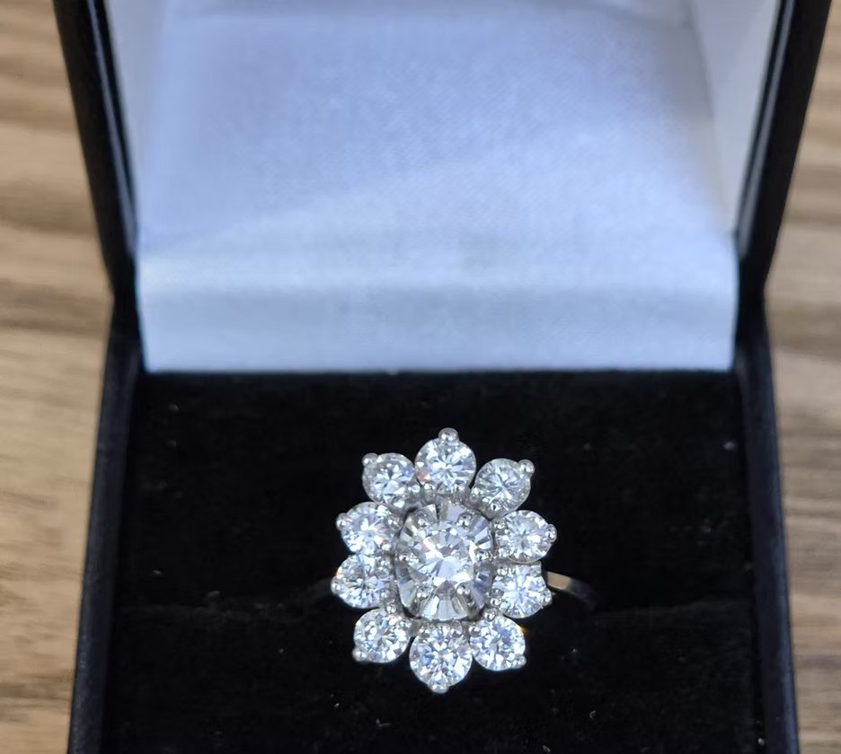 Bague marguerite diamant