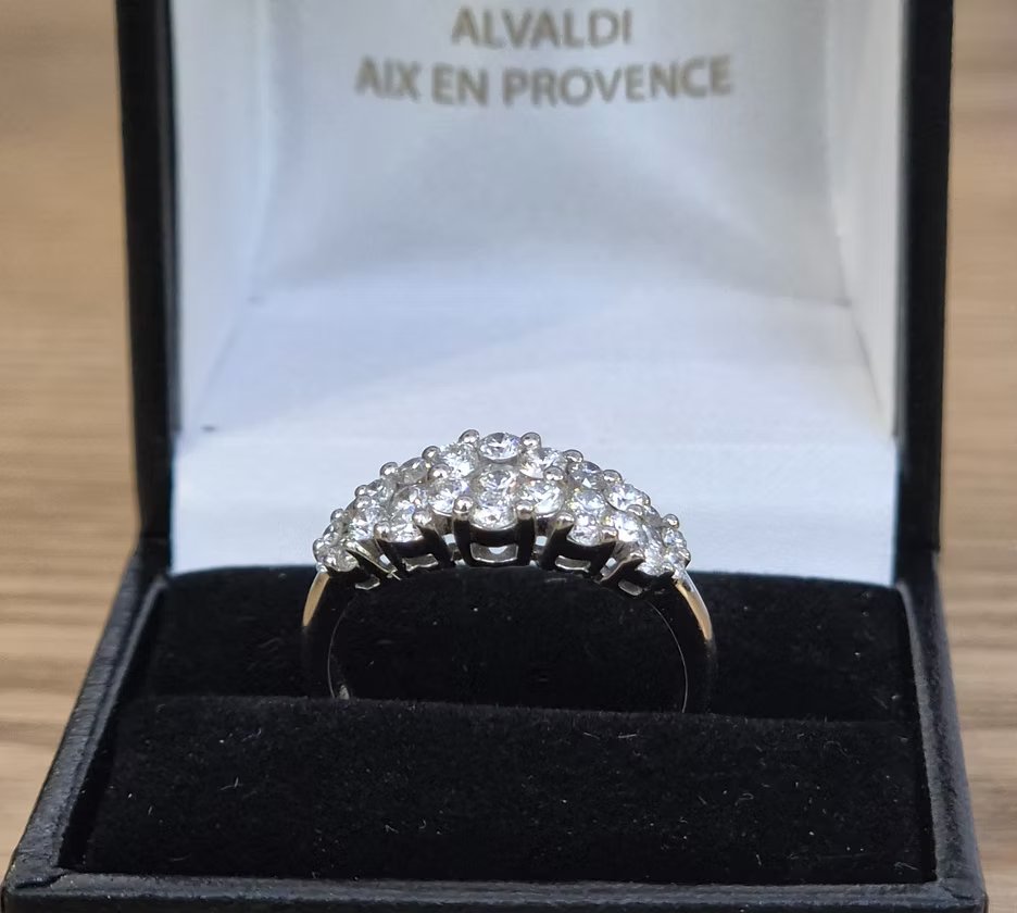 Bague diamants en or blanc 18kts-photo-4