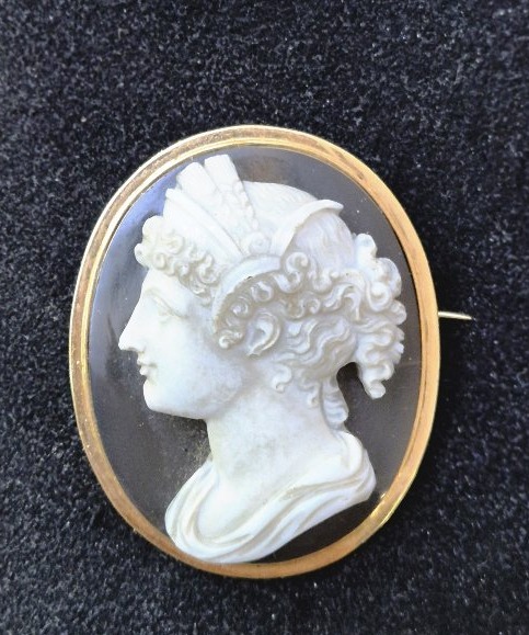 Late 19th-century Agathe Cameo Brooch 