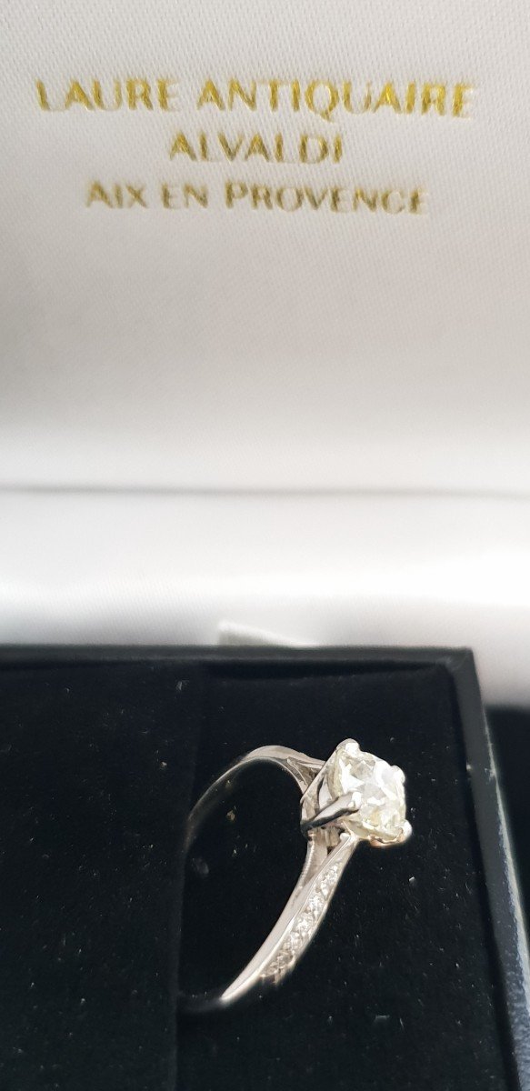 Old Cut Diamond Solitaire Ring-photo-2