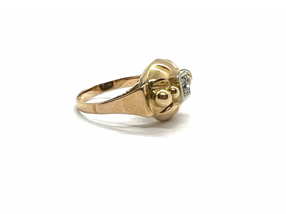 750 Thousandths (18k) Pink Gold Tank Ring-photo-2