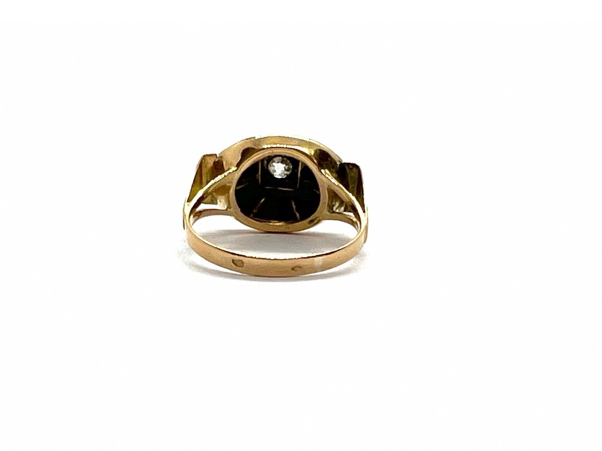 750 Thousandths (18k) Pink Gold Tank Ring-photo-1