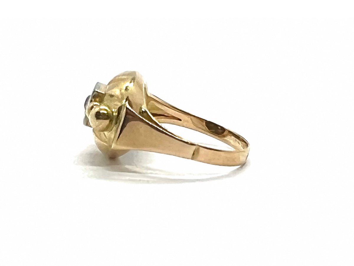 750 Thousandths (18k) Pink Gold Tank Ring-photo-3