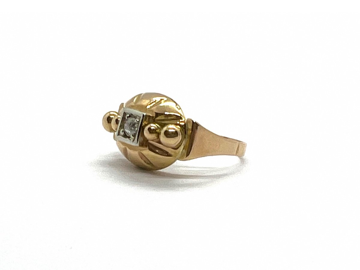 750 Thousandths (18k) Pink Gold Tank Ring-photo-4