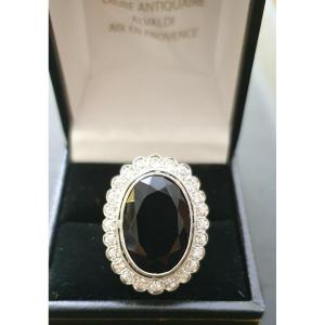 Bague Art Déco Onyx Diamants