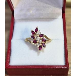 Bague vintage rubis