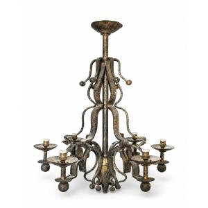 Gilded Wrought-iron Chandelier