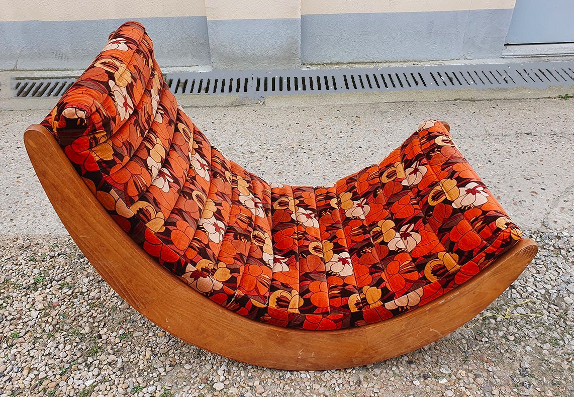 Verner Panton (1926-1998) - Rocking Armchair Called Relaxer 2, Rosenthal 1974-photo-3