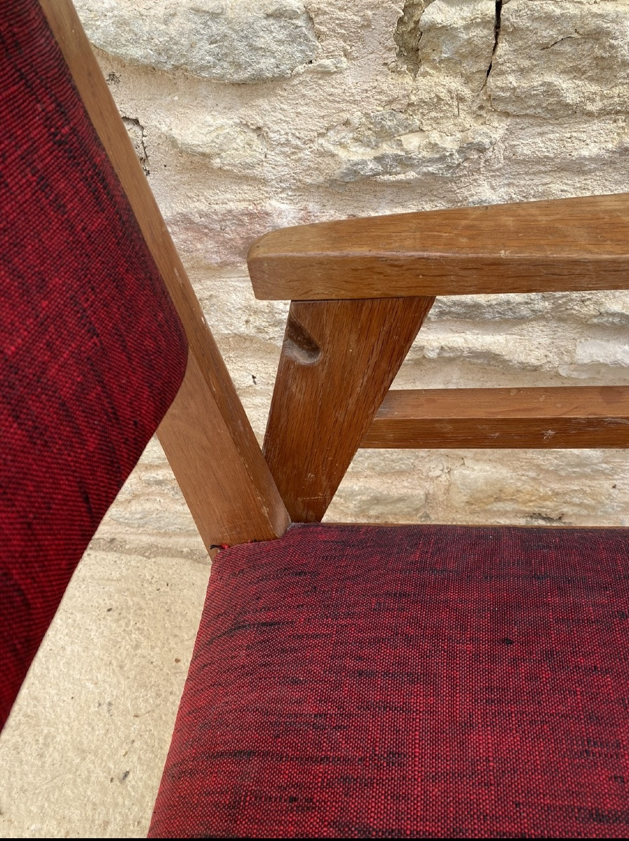 Paire de fauteuils escamotables de chez David frères.-photo-5