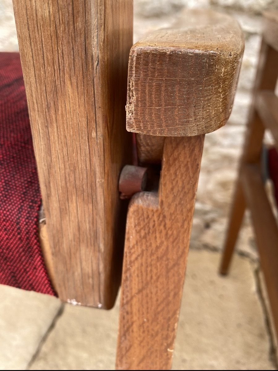 Paire de fauteuils escamotables de chez David frères.-photo-6