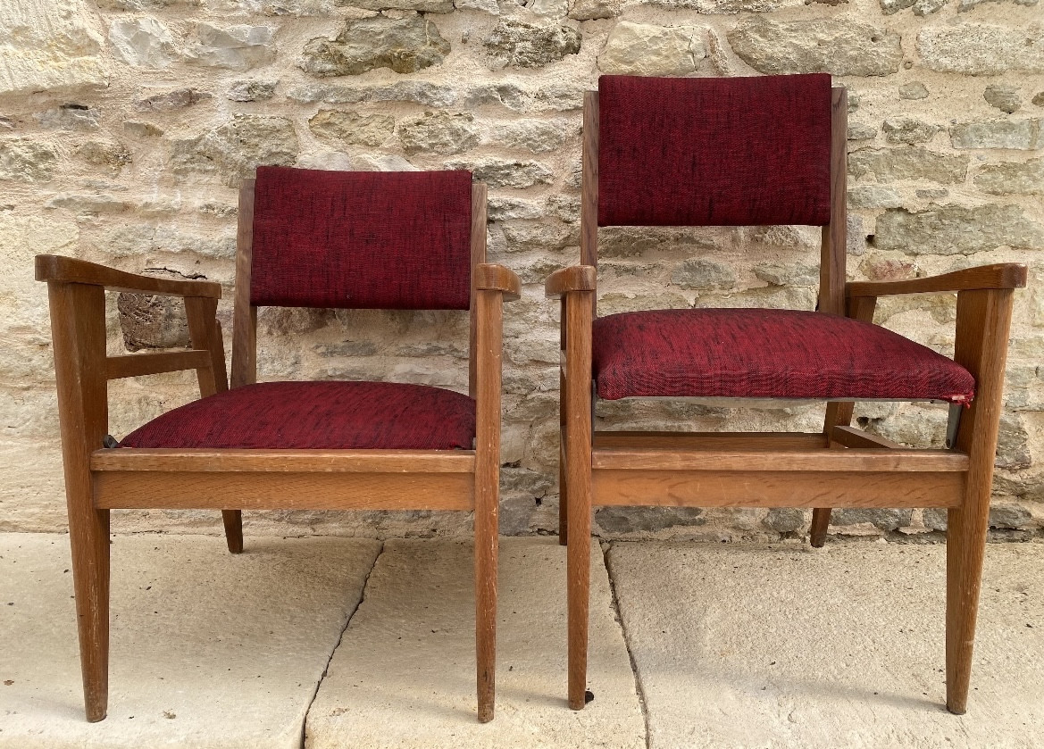 Paire de fauteuils escamotables de chez David frères.