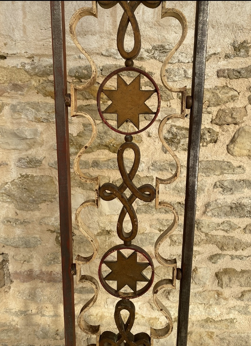 Polychrome Floor Lamp By Gilbert Poillerat (1902 - 1988)-photo-2