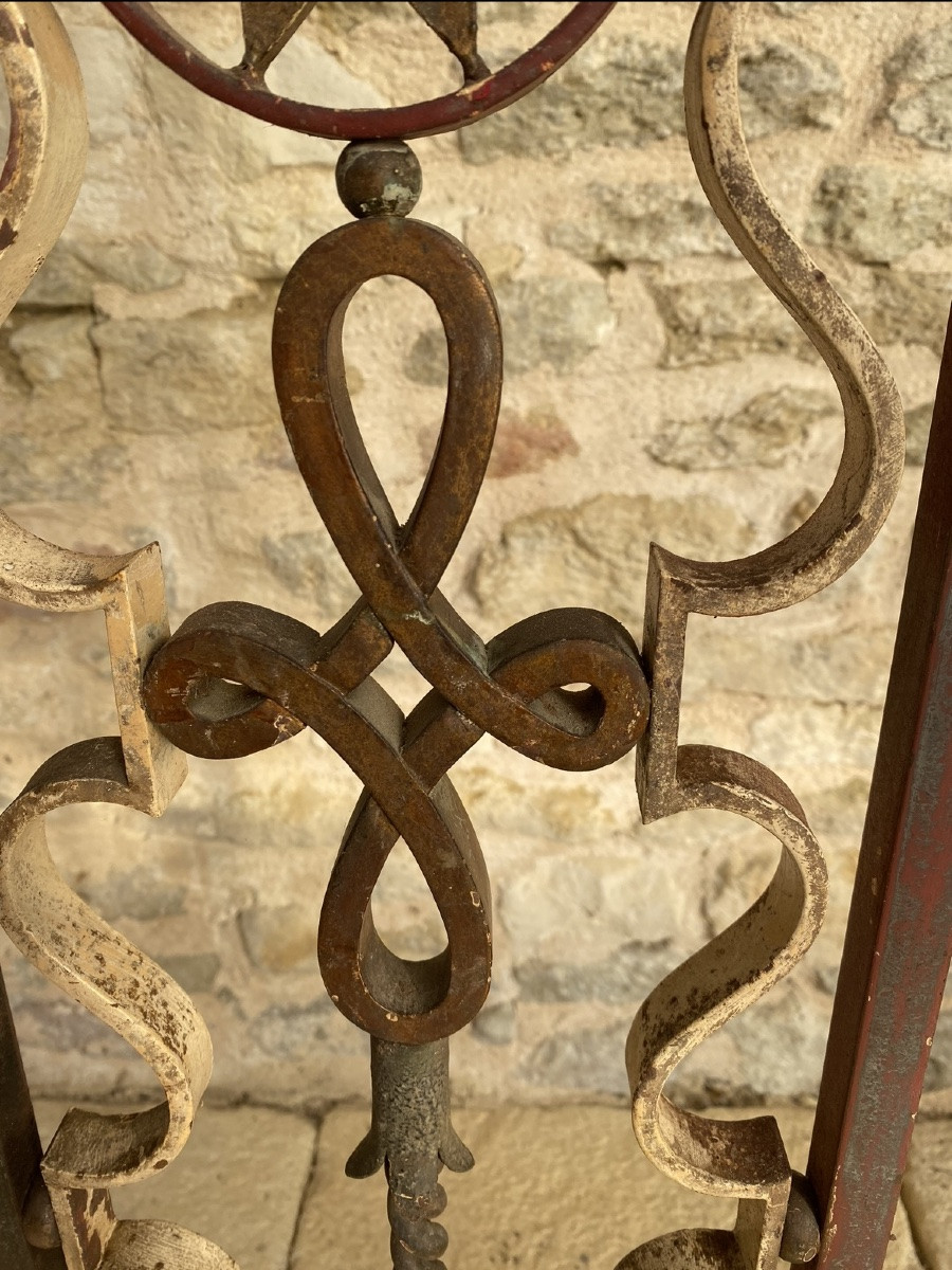 Polychrome Floor Lamp By Gilbert Poillerat (1902 - 1988)-photo-6