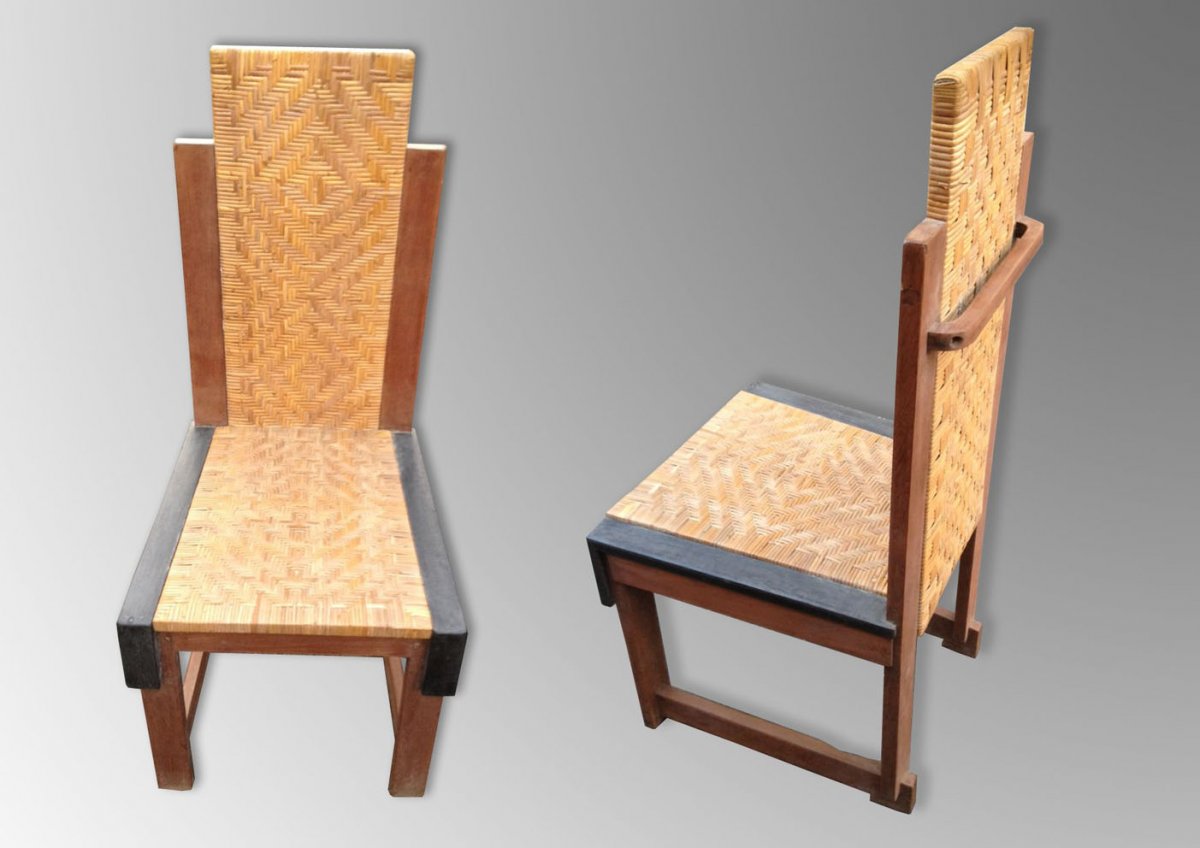 Francis Jourdain (1876-1958) - Pair Of Chairs From The Thirties.