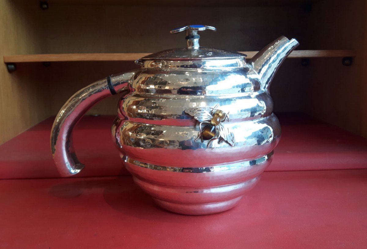 Emilia Castillo - Hammered Sterling Silver Teapot, 1990s