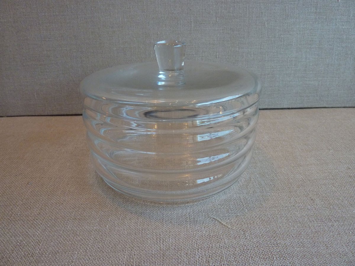 Baccarat (1764-) - Crystal Biscuit Box, Art Deco