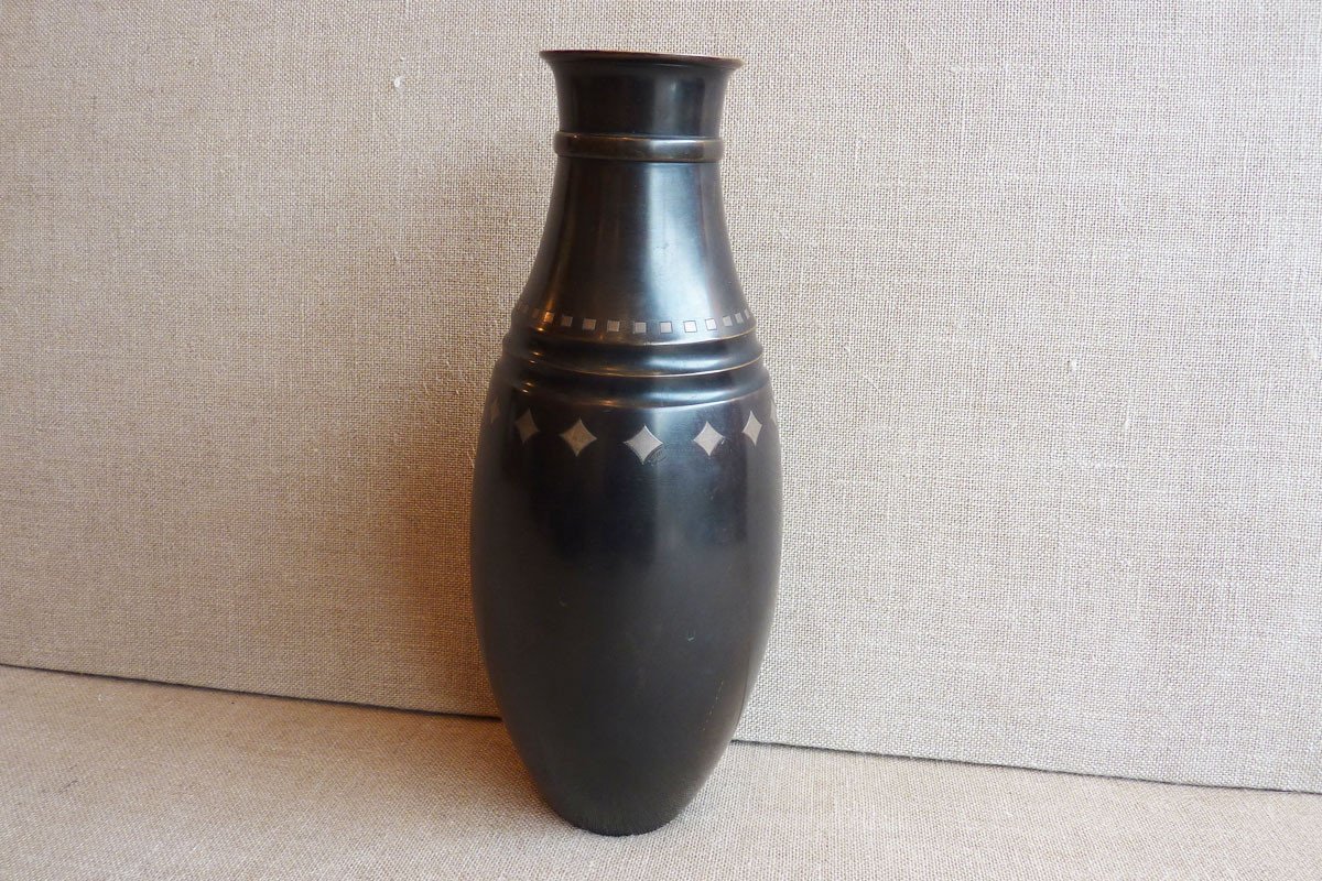 Art Deco Dinanderie Vase, Ca 1930