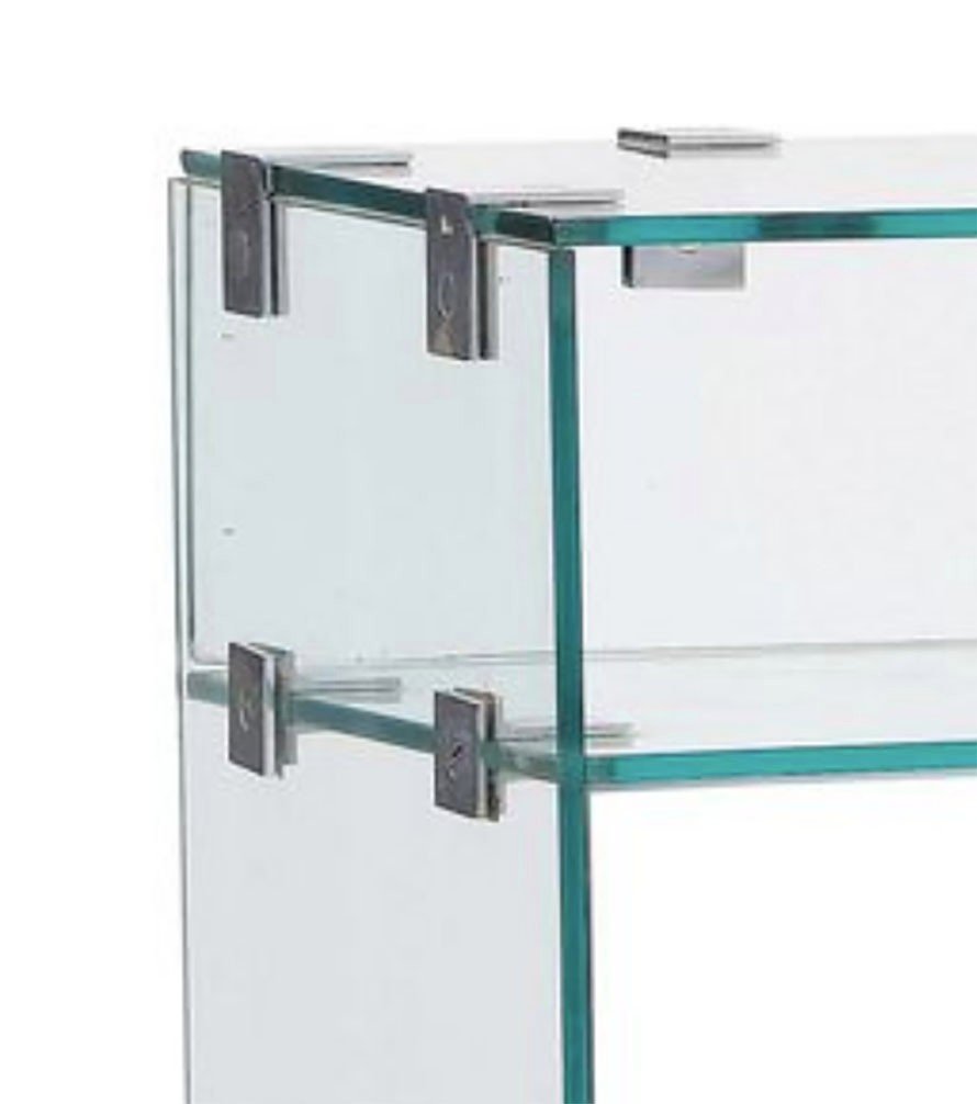 Jacques Adnet (1900-1984) Assigned To - Modernist Tempered Glass Console Table, Circa 1940.-photo-3