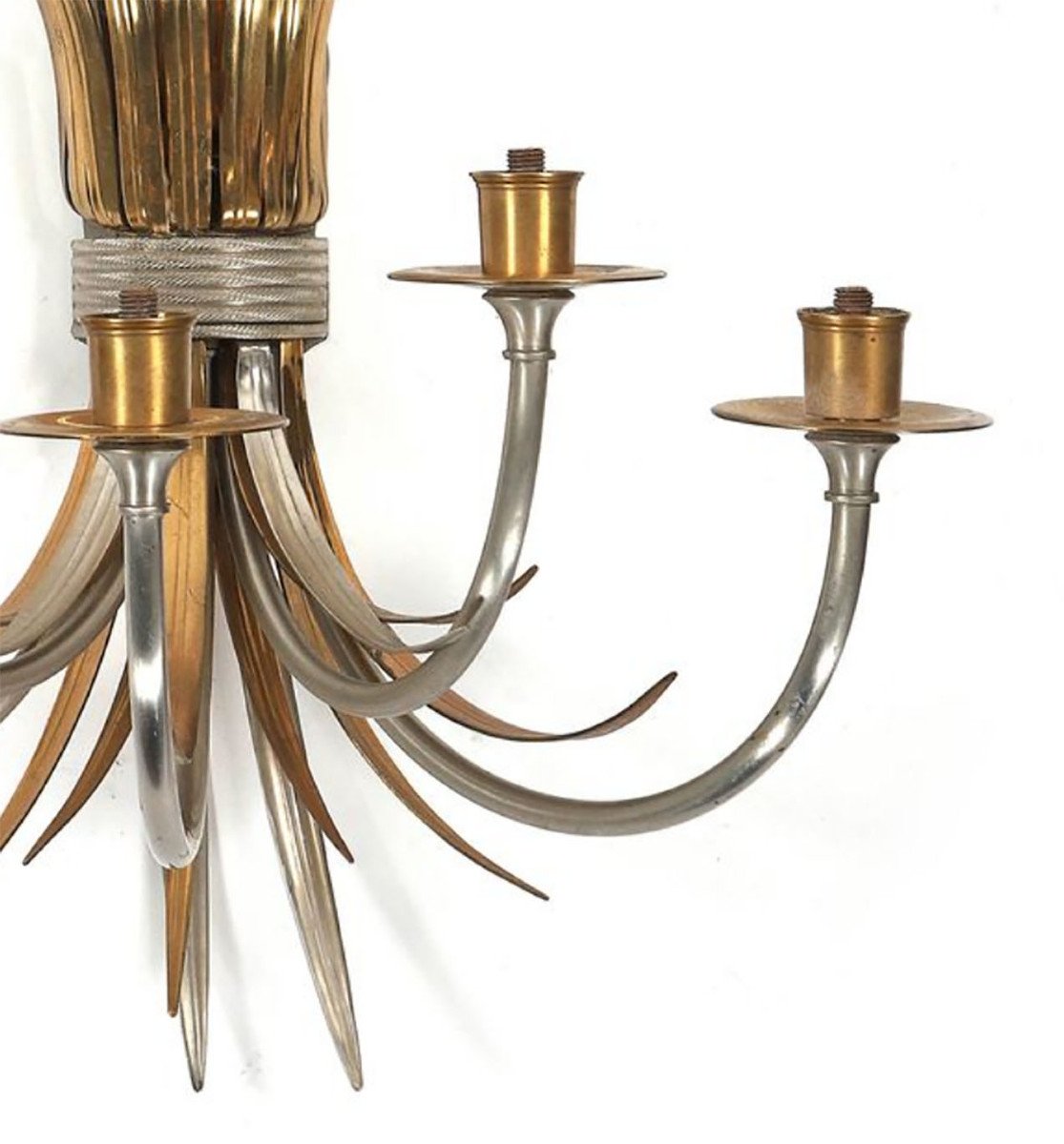 Maison Charles (created In 1908) - Pair Of Wall Lights, Circa 1978.-photo-4