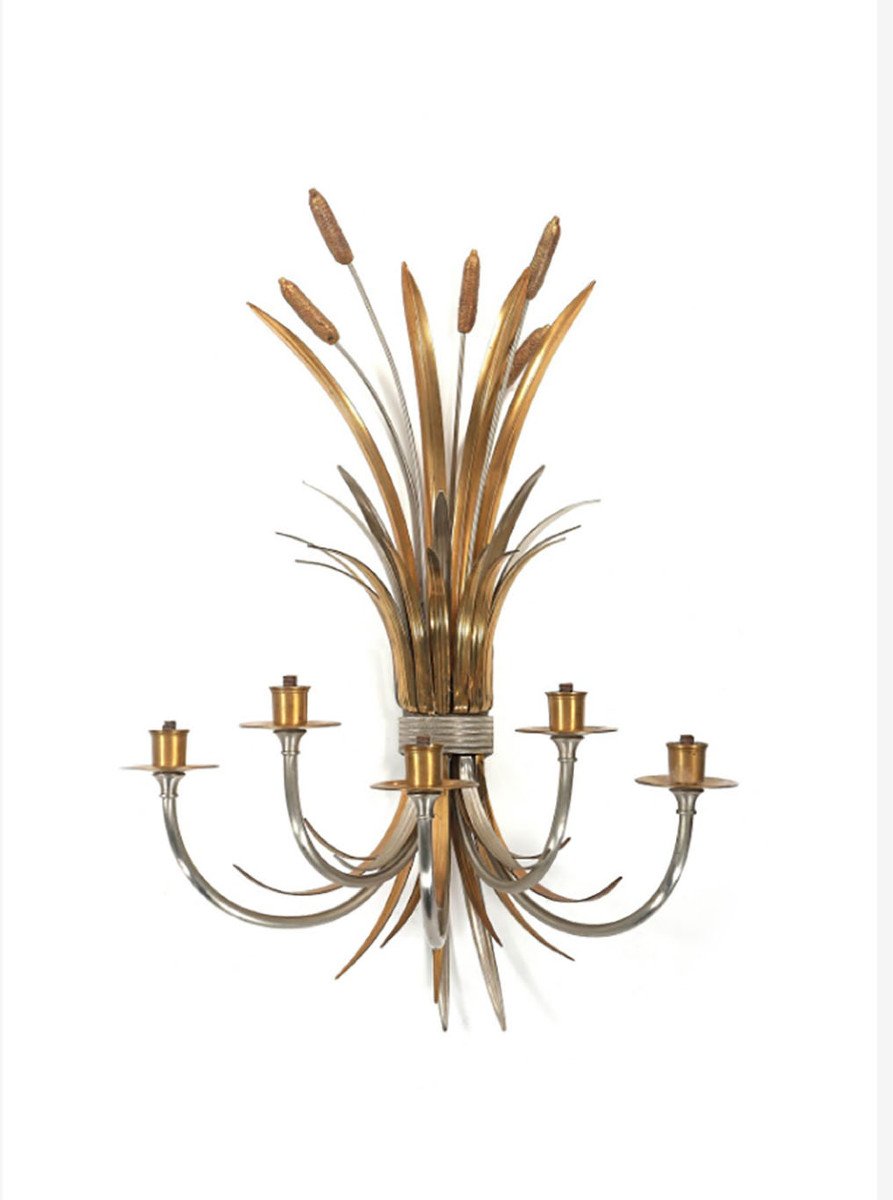 Maison Charles (created In 1908) - Pair Of Wall Lights, Circa 1978.