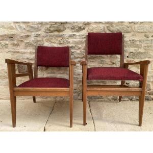 Paire de fauteuils escamotables de chez David frères.