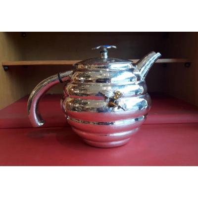 Emilia Castillo - Hammered Sterling Silver Teapot, 1990s