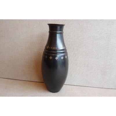 Vase En Dinanderie Art Déco, Ca 1930