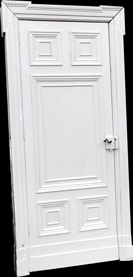 Old Door With Its Frame Double-sided Moldings Doors-photo-3